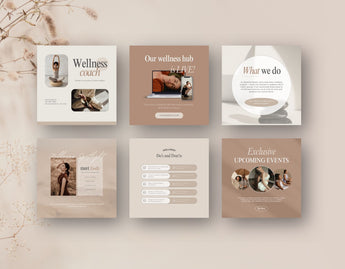 Wellness Coach Instagram Templates Bundle Kit DigiPax