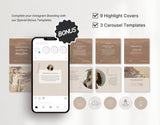 Wellness Coach Instagram Templates Bundle Kit DigiPax