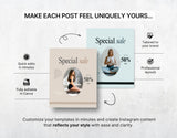 Wellness Coach Instagram Templates Bundle Kit Color Changes Mockup