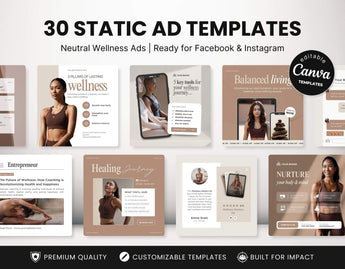 Wellness Static Meta Ad Templates Neutral DigiPax