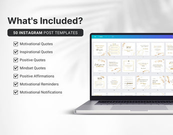 White & Gold Instagram Post Quotes Templates DigiPax