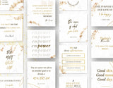 Instagram Quotes Post Templates White & Gold various posts mockup