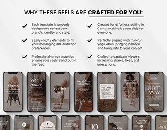 100 Yoga Coach Instagram Reels Templates Bundle DigiPax