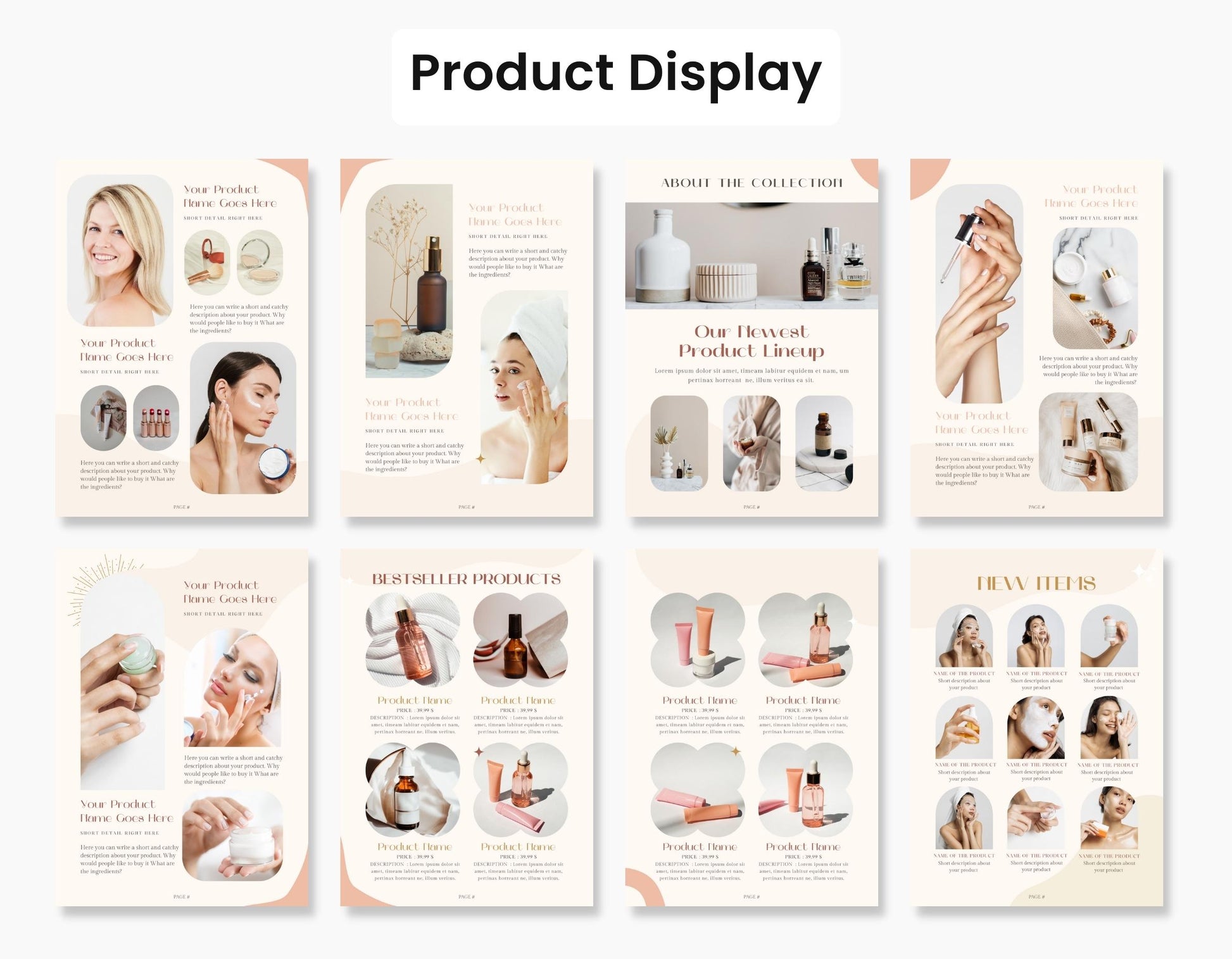 Boho Beauty Product Catalog Template DigiPax