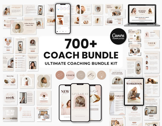 Social Media Templates Bundle Kit for Coaches DigiPax