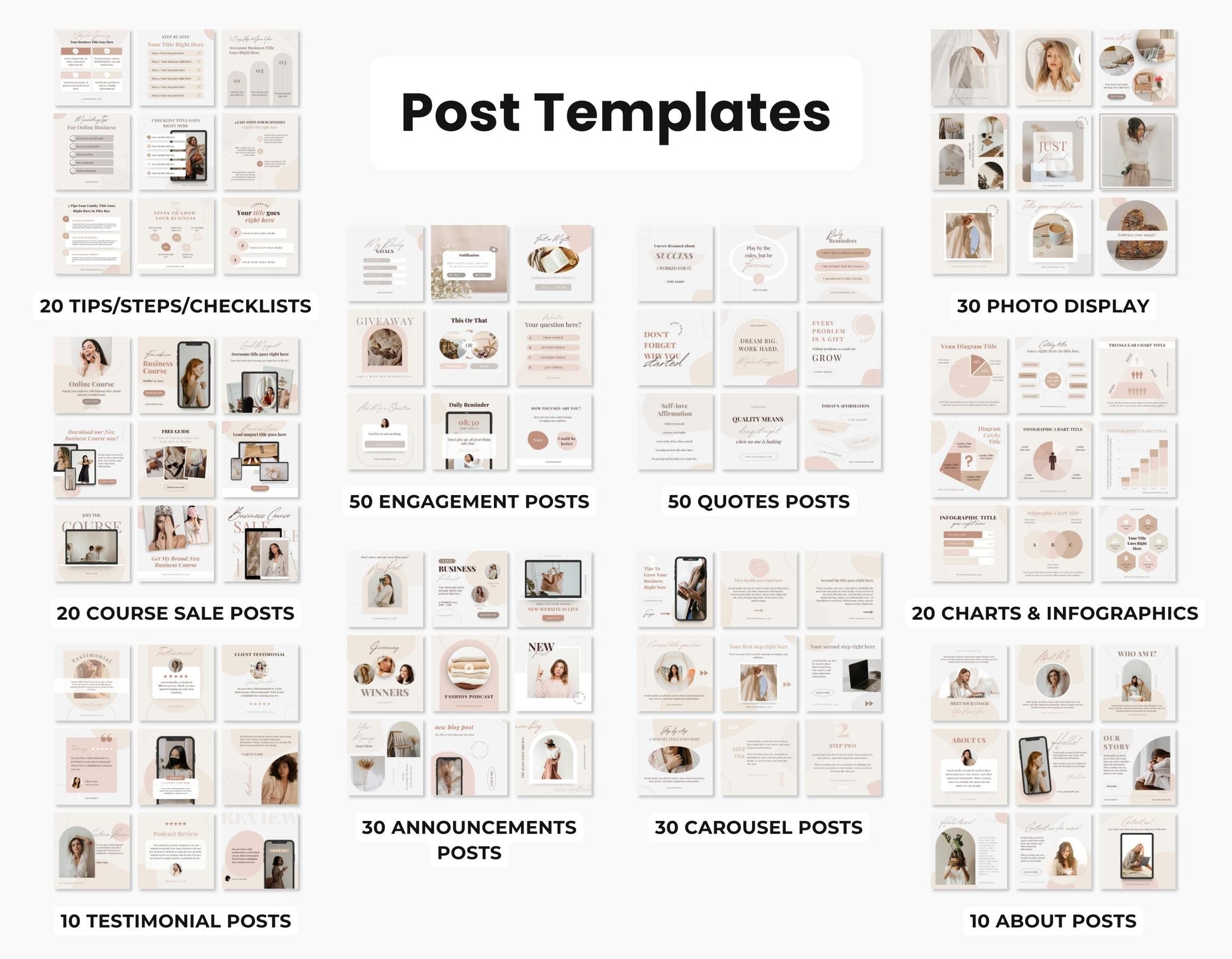Social Media Templates Bundle Kit for Coaches DigiPax