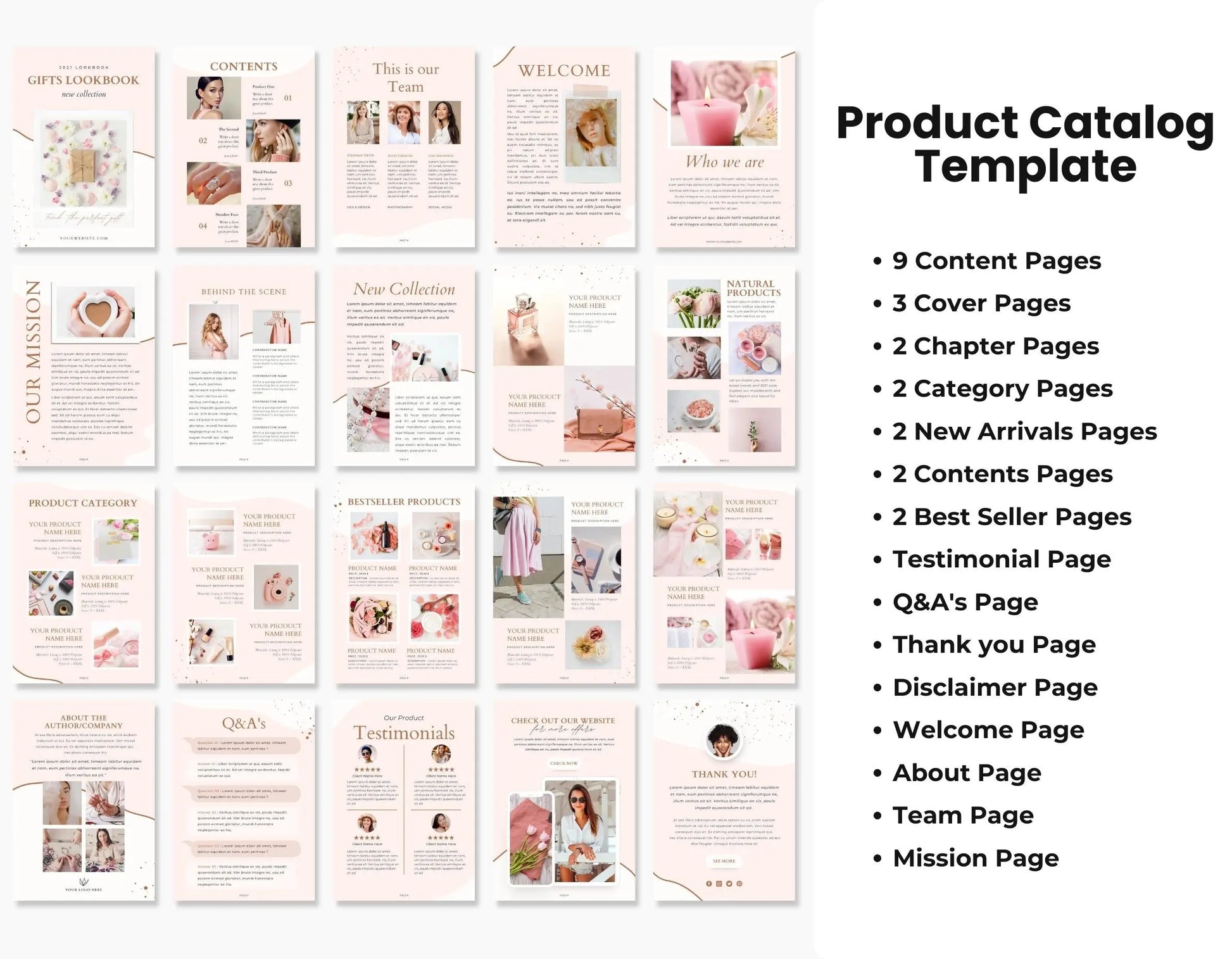 E-Commerce Social Media Templates Bundle Pink