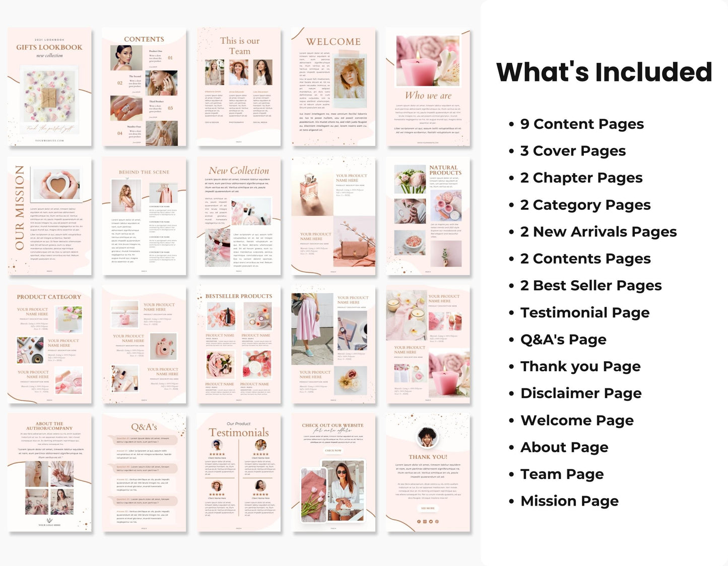E-commerce Product Catalog Template Canva Pink DigiPax