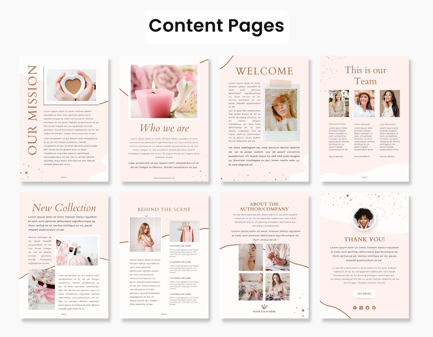 E-commerce Product Catalog Template Canva Pink DigiPax