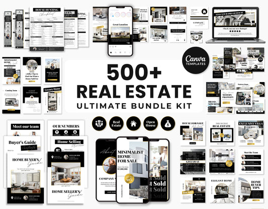 Real Estate Marketing Templates Bundle Luxury DigiPax