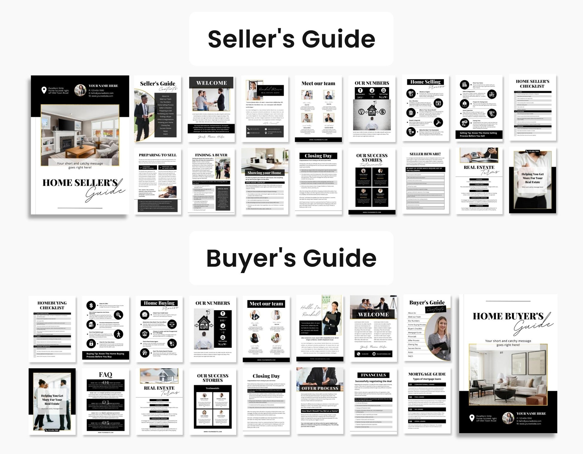Real Estate Marketing Templates Bundle Luxury DigiPax
